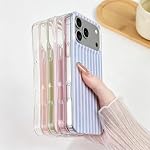 Case for iPhone 17/18 Pro Max 6.9",Cute Striped Cover,Red Pink - Image 5