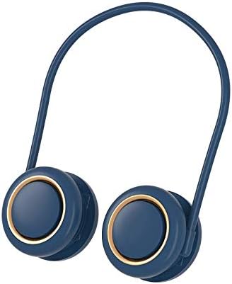 Portable Neck Fan  Bladeless Hanging Neck Fan Rechargeable  Hands Free Personal Fan for Outdoor, Sports, Travel (Blue)