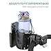 Navaris Cup Holder for Pram - Universal for Baby Pushchair, Buggy, Wheelchair, Stroller - 2-in-1 Accessory with Holders for Parent Coffee or Water and Phone