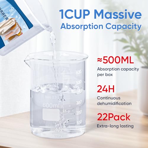 22Pack Moisture Absorbers, 10.6OZ Humidity Absorber Bucket, Moisture Absorbers for Closet, Dehumidifier Bucket for Wardrobes、 Kitchens and Bathrooms, Fragrance Free Humidity Absorber by Treeroot - Image 5