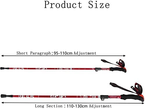 New Folding Ultralight Walking Sticksection Climbing Walking Hiking Adjustable Aluminum Alloy Trekking Poles Easy to Carry.