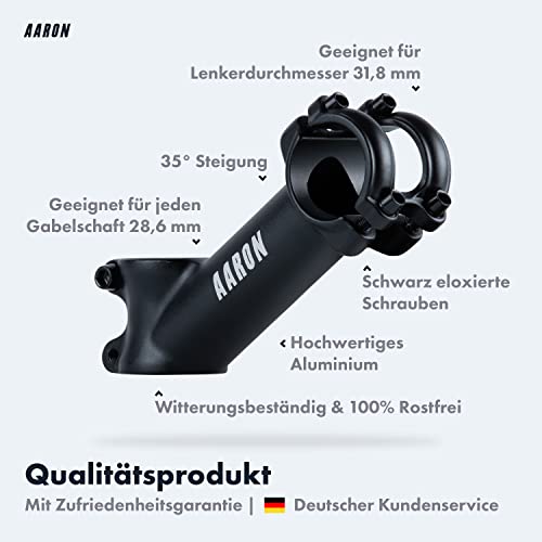 Lenker-Vorbau AARON Stem aus Aluminium für verschiedene Fahrradtypen