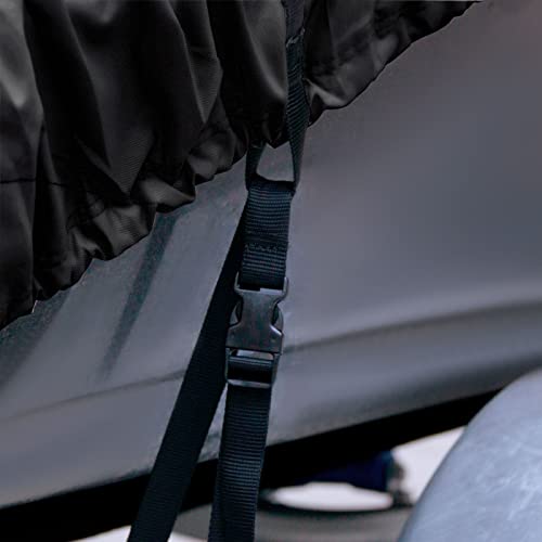 Leader Accessories Solution Dyed Polyester Runabout Boat Cover (Model D: 17'-19'L Beam Width Up To 96'', Black) #TOP4