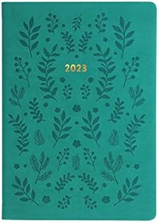 Letts of London Woodland A5 week to view 2023 diary - green, 23-082161