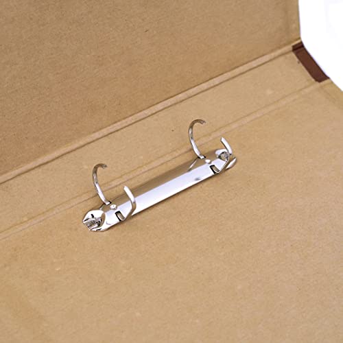 Image of TULMAN D Ring Binder Office File for A4 & Legal Size Documents & Certificate Holder - 38x3x26 CM -Khakhi Pack of 8