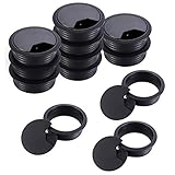 👍【Abnehmbare Lippe】Ein kleines offenes Loch, um die Kabel durchzudrehen und die Kabel sauberer zu halten. Die Abdeckung ist abnehmbar. Wenn Sie viele Kabel haben, können Sie die Schreibtischdurchführung ohne Abdeckung verwenden