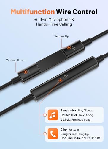 2 PACK USB C Headphones for iPhone 17 16 15, Wired Earbuds USB C with Clear Mic & Noise Reduction, Ear Buds Wired Headphones Type C Earphones for Galaxy S26 Ultra S25 A16, for iphone Android Devices — view 4