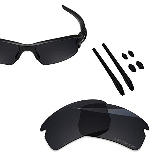 Image of BLAZERBUCK Anti-salt Polarized Replacement Lenses & Sock Kit for Oakley Flak 2.0 Asian Fit OO9271 - Black