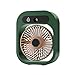HIZLJJ Fan komputerowy, USB 3-biegowy wentylator chłodzący, 6-calowe ciche prędkości regulowane wentylatory klimatyzacyjne stołowe (Battery capacity : 1200 mA, Color : Green)