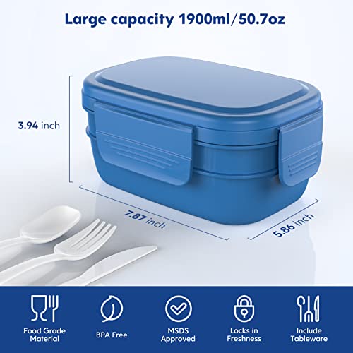 Image of HOMETALL Lunch Box Containers, Stackable Bento Box Adult Lunch Box for Kids