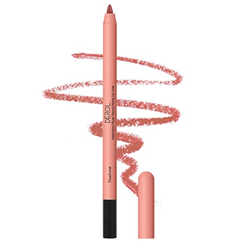 Lip Liner Pencil, Long Lasting Waterproof Creamy Lip Liner Pencil With Sharppens, Non-Fade, Non-Dry, High Pigmented, Up To 12 Hours, Professional Lip Makeup Matte Lip Liner Pencil For Women (01# Touch Me) #TOP6