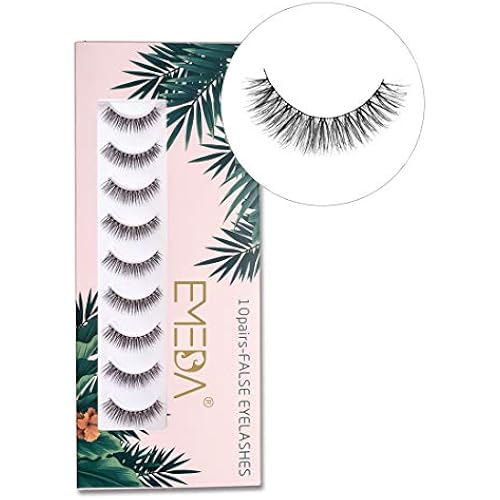 10 Pairs False Eyelashes Natural Look Eyelashes Soft Fake Lashes 100% Handm