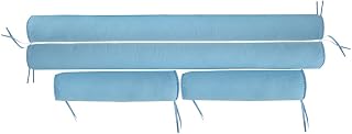 Kit de Capas de Rolinho para Berço 4 Peças 100% Algodão com zíper - Blue