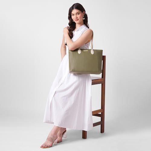 Image of Caprese Devon Large Tote Bag for Women with Comfortable Straps & Multi-Compartment | Stylish Shoulder & Handheld Bag | Fits Up to 16 Inch Laptop | Perfect for Work, Travel & Daily Use