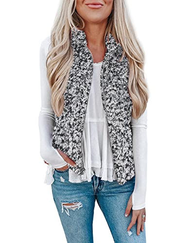 LOMON Women's Fall Winter Vest Sleeveless Zip Outerwear Casual Warm Coat Jacket with Pockets Dark Gray XL by LOMON - Used condition - Image 2