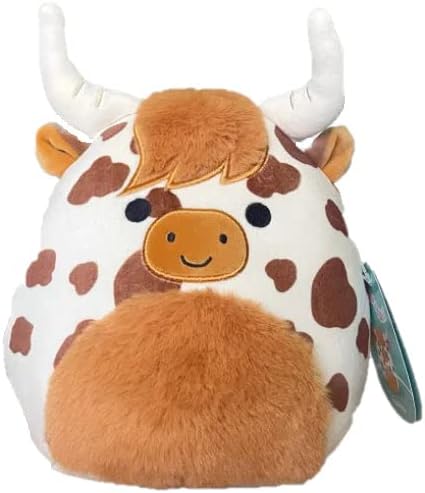 Squishmallows Official Kellytoy 8 Inch Soft Plush Squishy Toy Animals (Alonzo The Highland Cow)