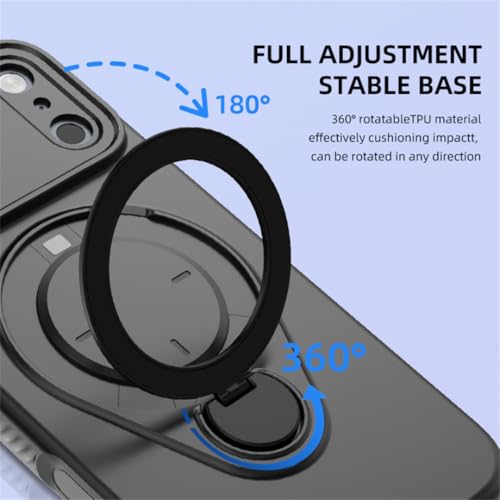 Coque iPhone 17 Pro Max avec support rotatif étui de protection magnétique double couche