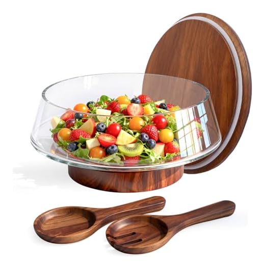 Airsent Glass Salad Bowl Set