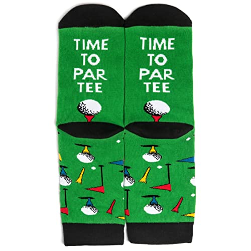 Lavley Time to Par Tee Golf Socks - Funny Golf Socks for Men - Hilarious Gift for Dad, Grandpa, Brother or Uncle - Party Socks for Golf Fans - One Size Fits Most - Thumbnail 7