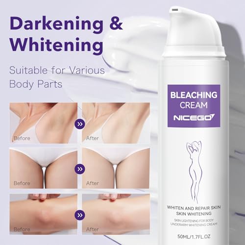 NiceGo Skin Bleaching Cream for Women - Intimate Skin Care Lightening Cream for Intimate Areas, Private Parts, Underarms, Knees, Elbows, Inner Thighs, Bikini Areas–Dark Spot Remover for Face–1.7 Fl Oz - Thumbnail 2
