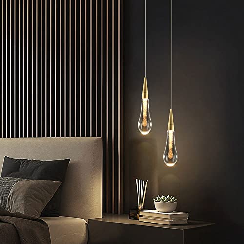 Suspension en cristal à cylindre luminaire suspendu LED anti-éblouissement pour salle à manger - 4