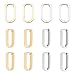 Handtuchhalter,Edelstahl  günstig Kaufen-UNICRAFTALE 12pcs Edelstahl Huggie Creolen 21mm Lange Oval Endless Creolen 2 Farben Hypoallergen Huggie Ohrringe Sleepers Sleeper Ohrringe Piercing Ohrringe Kleine Creolen Set