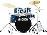 Sonor AQX Studio 5-piece Complete Drum Set - Blue Ocean Sparkle