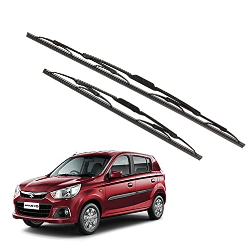 Image of Kylo Windshield Wiper for Alto K10 / Conventional and Traditional Metal Type Water Repellency Scratch Proof Metal Wiper Blades Suitable for Alto K10 (D - 18 inch, P- 16 inch)