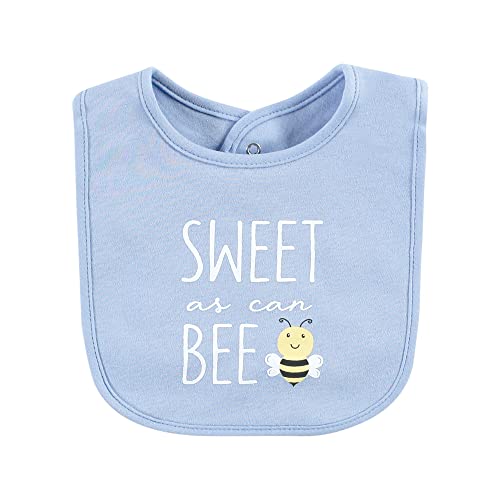 Image of Hudson Baby Unisex Baby Cotton Bibs, Bee Kind, One Size