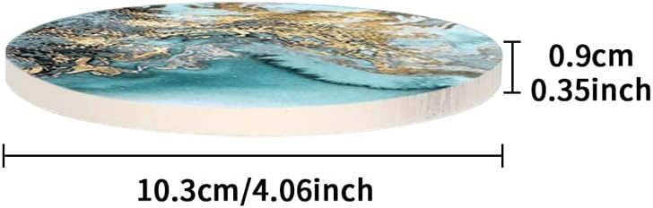 98578 コーヒー ティー ドリンク 吸収性 マーブル パターン コースター セット レストラン マグ カップ コルク ベース ホ