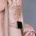 Surace Compatible with Apple Watch Band 41mm 40mm 38mm, Bling Diamond Rhinestone Metal Link Bracelet for Women Replacement for Apple Watch Series 9 8 7 6 5 4 3 2 1 SE SE2 (38mm/40mm/41mm, Rose Gold)