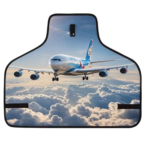 Delantal de trabajo con estampado de aviones y ajuste miniatura 1