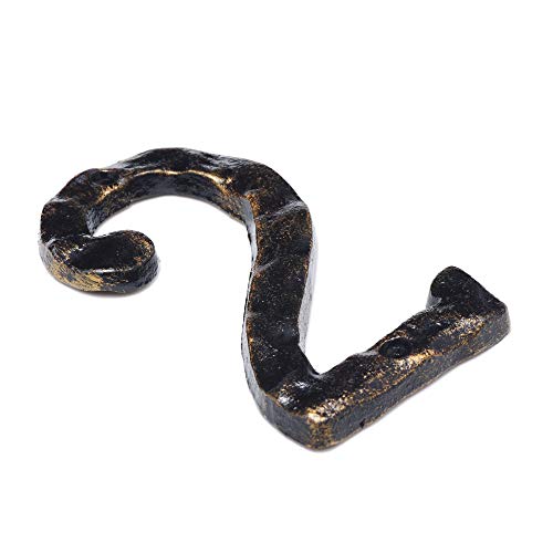 House Address Number, 5.5 Inch, Solid Cast Iron Metal Door Gate Number (Number 2) #TOP1