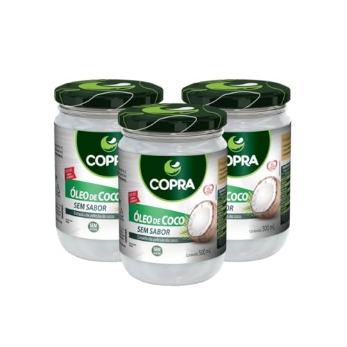 Kit 3 Copra Óleo De Coco Sem Sabor 500ml