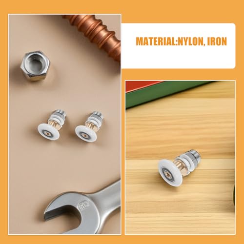 Rodamientos suaves Mikikit impermeables para puertas correderas de vidrio de ducha 4