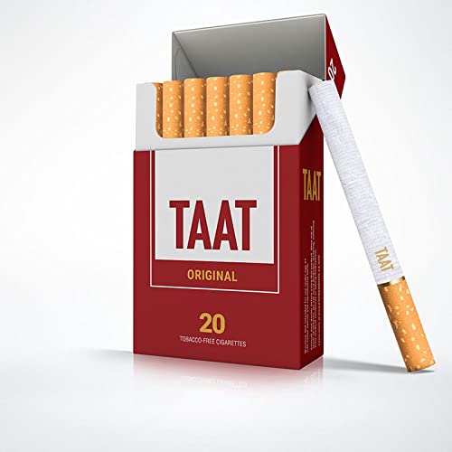 Taat Herbal Cigarettes - Natural, Nicotine-Free, Tobacco-Free - Natural Herbal Smoking Blend Alternative With 50Mg Extract For Adults - Full Flavors, Delicate Taste - 20-Stick Flip Top Pack (Original) #TOP1