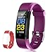 F-FISH Orologio Fitness Tracker Pressione Sanguigna Cardiofrequenzimetro da Polso Uomo Donna Impermeabile IP67 Smartwatch Sonno Braccialetto Pedometro Contapassi per iPhone Samsung Huawei