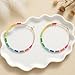 BXDA Gold Red Yellow Green Blue Pink Beaded Hoop Earrings for Women, Boho Handmade Rainbow Small Beads Circle Hoops Earings Hypoallergenic Holiday Prom Jewelry Gift