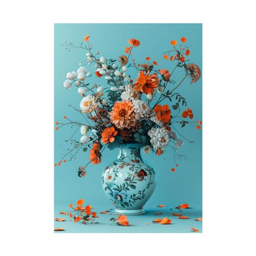 Tableau decoration murale salon FJASKER 40x60cm toile non tissée art floral