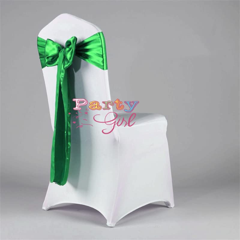 CrEev Königsblaue Satin-Hochzeitsstuhl-Schärpe, Fliege, Satinband, Stuhlbänder für Hochzeit, Stuhlbezug, Dekoration, Hotel, Partyzubehör, Salbeigrün, 10 Stück (10 Stück)