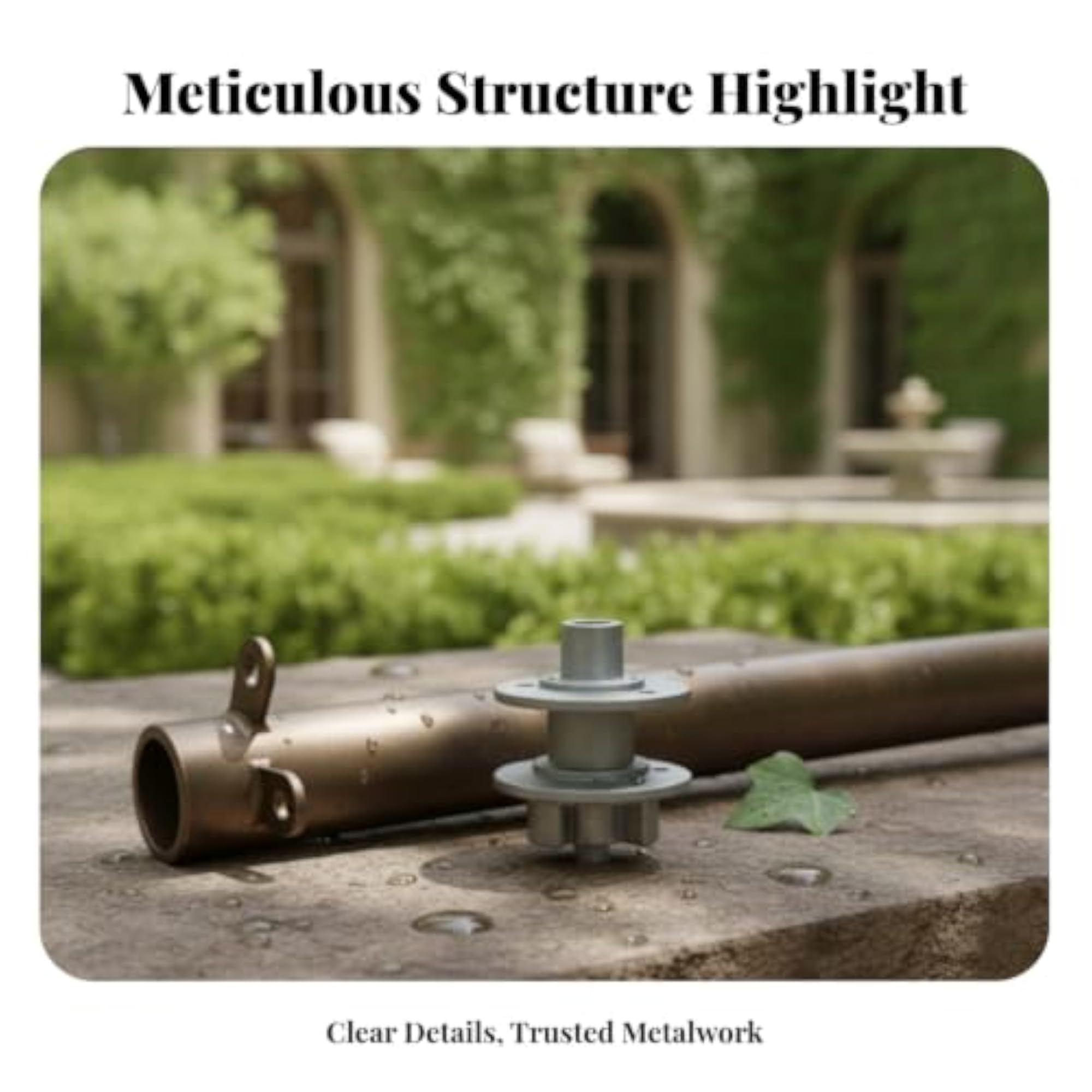 Zinc Alloy Roman Umbrella Connector, Cylindrical