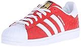 adidas Originals Men's Superstar Animal Shoe,Red/White/Gold,11 M US