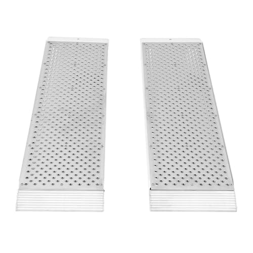 Guardian S-4812-1500-P Dual Runner Shed Ramps with Punch Plate Surface - 12\" Wide, 4\' Long