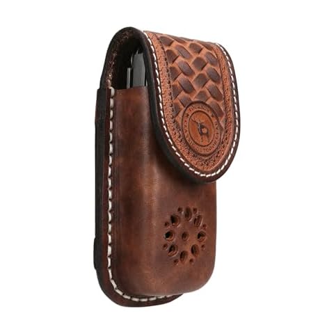 Tourbon Multitool Sheath with Belt Loop One-Piece Molded Leather Knife Pouch Holster EDC Belts Organizer Magnetic Closure Cover