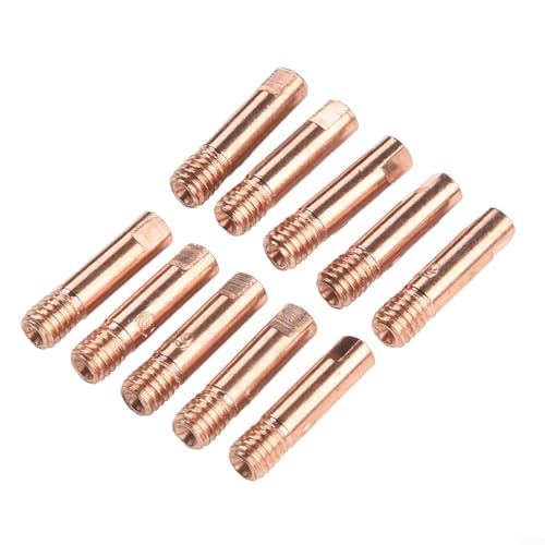 MB15 15AK Contact Tips M6 Welding Nozzles Set 10PCS MIG MAG Welding Torch Accessories High Quality Copper Material 0.6mm 0.8mm 0.9mm 1.0mm 1.2mm Sizes Available(0.9mm)