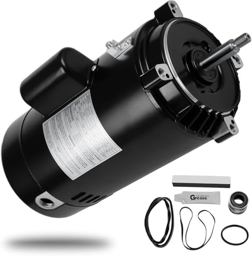 UST1202 2 HP Swimming Pool Pump Motor and Seal Kit Compatible with Hayward Super, Super II, Max Flow, Northstar & Jacuzzi Magnum Pump, ST1202 2.0 HP Single Speed Round Flange Pool Motor, 115/230 V by FOREBEN - Used condition - US$178.33
