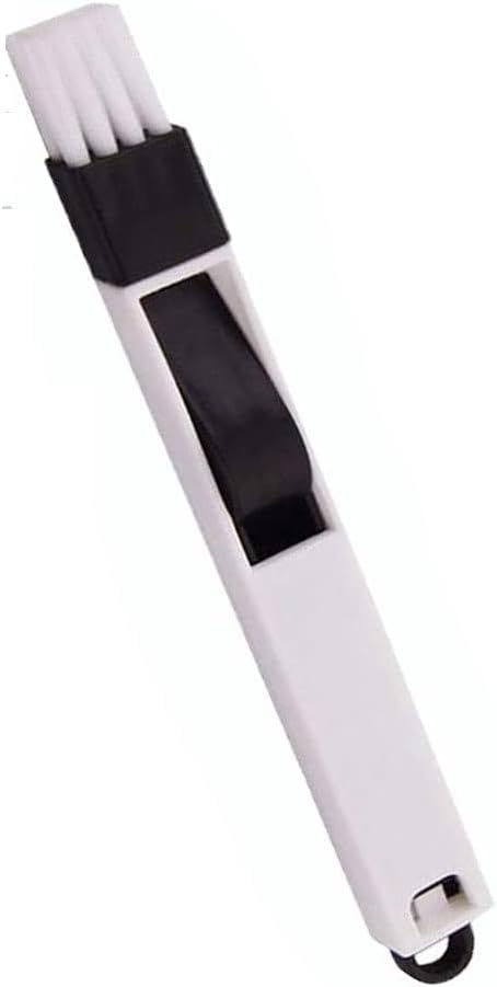 Kyrotech Çok İşlevli Pencere Rayı ve Klavye Temizleme Fırçası – Toz Küreği ile 2'si 1 Arada Mini Temizlik Seti, Oluk, Köşe, Bilgisayar, Pencere Rayı, Klavye Arası Temizliği İçin Pratik Fırça Siyah