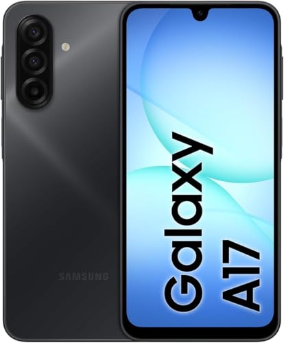 Samsng Galaxy A17 4G, AI Smartphone, Slim 7.5mm Frame, Large Screen Unlocked Phone, 50MP Camera, 128GB Storage, 4GB Memory, 5000 mAh Battery, Black