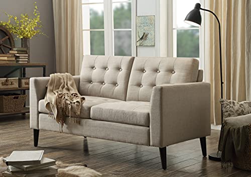 Rosevera Alderbrook Loveseat Long Para Sala Love Seats Furniture Sofa In A Box Small Area Couches For Living Room, Standard, Natural Beige #TOP3