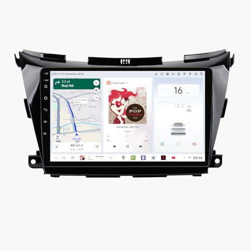 DUDUAUTO DUDU3 Car Radio for Nissan Murano Z52 2014-2020 Stereo Update 8-Core 4+64GB 10' Carplay & Android Auto Head Unit w/Custom Wallpaper Layout Touch Screen for Navigation,Music